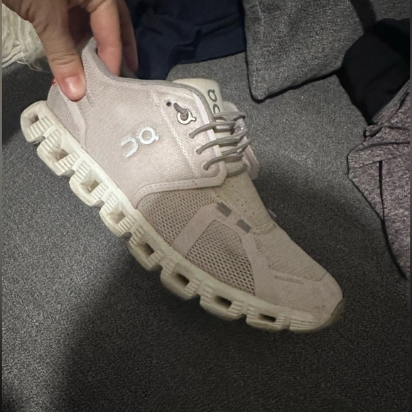 On Running Light Beige Athletic Shoes - Picture 1 of 5